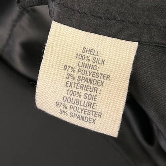 Elizabeth And James 100% Silk Strapless Foliage Cocktail Dress Womens 6 Black - Picture 7 of 7